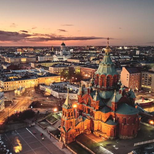 Helsinki by night, kathedraal