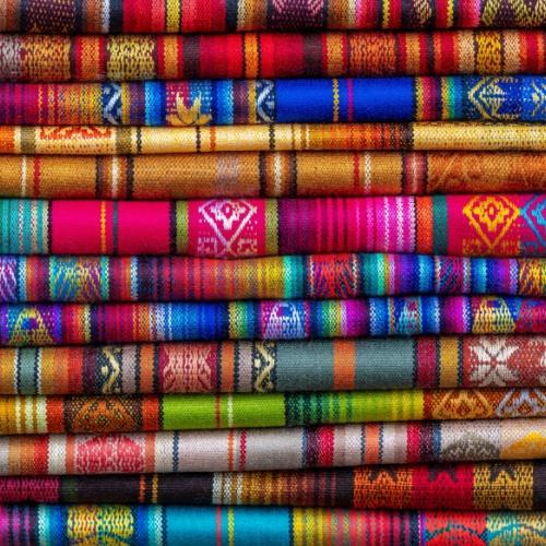 Typisch textiel uit de regio rondom het Titicacameer
