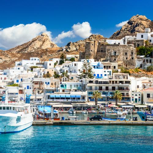 Aanzicht Naxos-stad