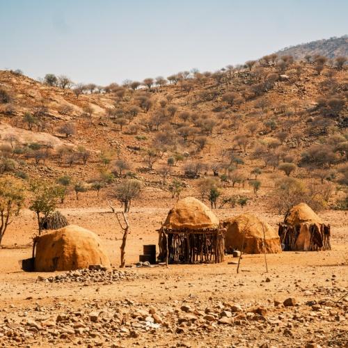 Traditionele hutten Himba's