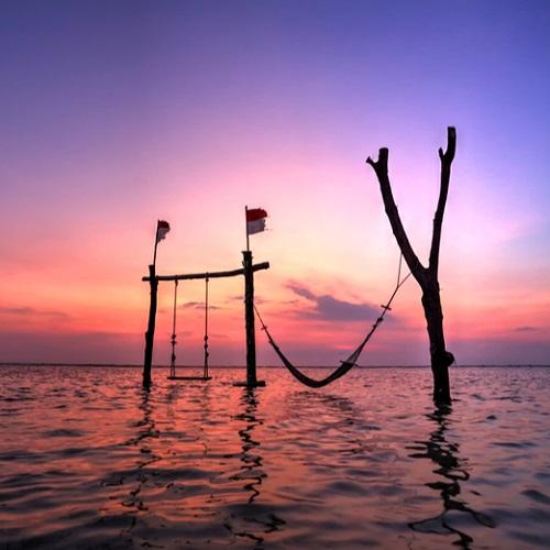 Zonsondergang, Gili eiland