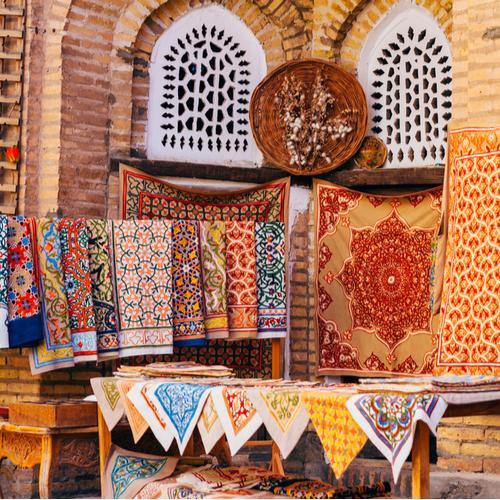 Handgemaakte tapijten in Khiva