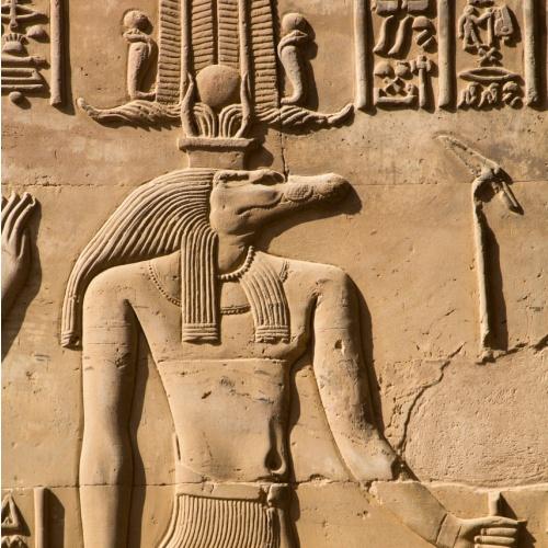 Krokodillen god Sobek, Wandreliëfs, Kom Ombo