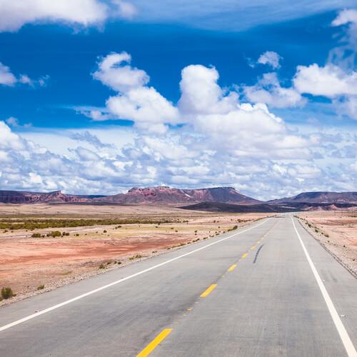 Weg tussen Uyuni naar La Paz