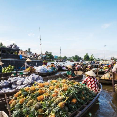 Mekong Delta, drijvende markt