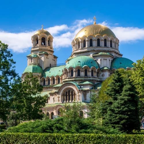 De indrukwekkende St. Alexander Nevski kathedraal in Sofia