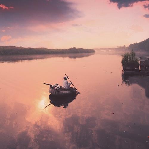 Zonsopkomst Yamuna Rivier
