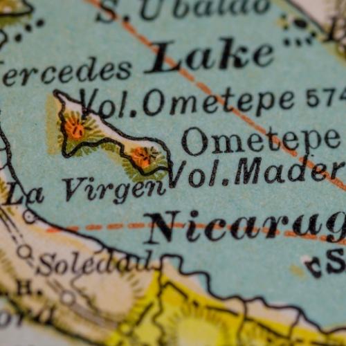 Vintage kaart van Isla Ometepe