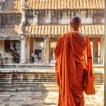Monnik in Cambodja