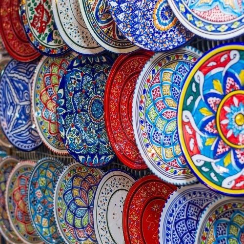 Casablanca, markt met borden