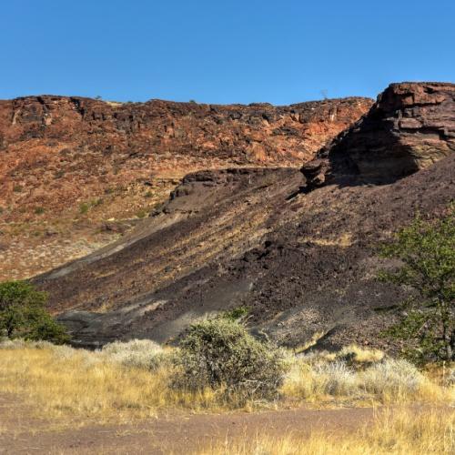 De verbrande berg in Damaraland