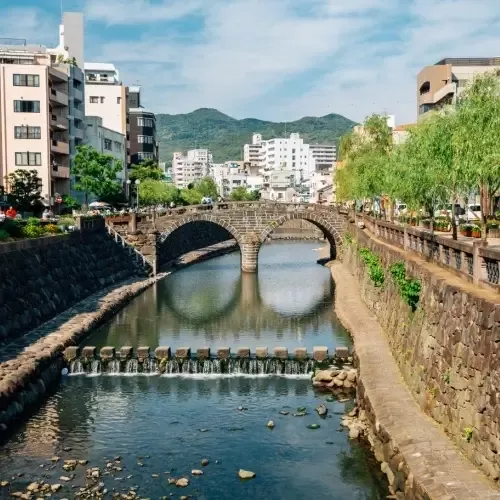 Meganebashi-brug in Nagasaki