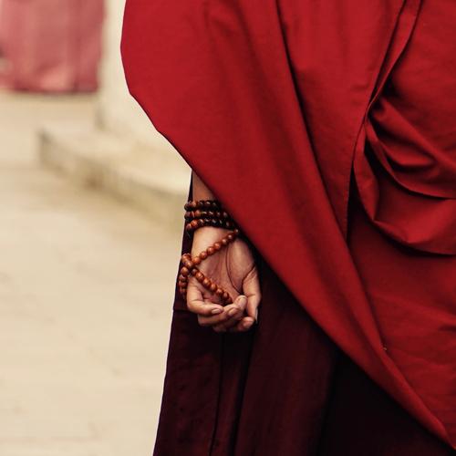 Monnik in Tibet