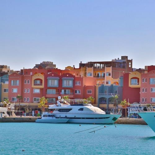 Jachten in de haven van Hurghada