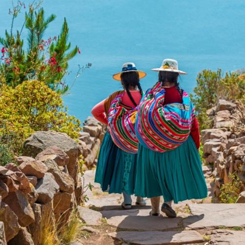 Traditionele kleding Taquile island