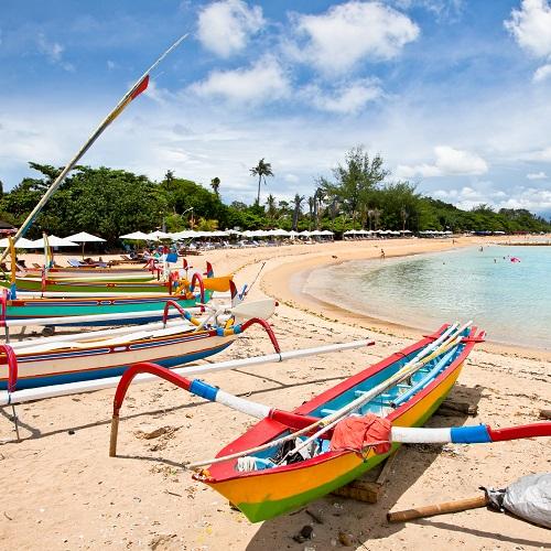 Traditionele vissersboten, Sanur