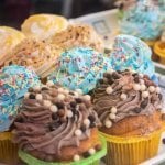 Cupcakes bij chocolade festival in Perugia