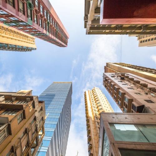 Wolkenkrabbers in Soho, Hong Kong