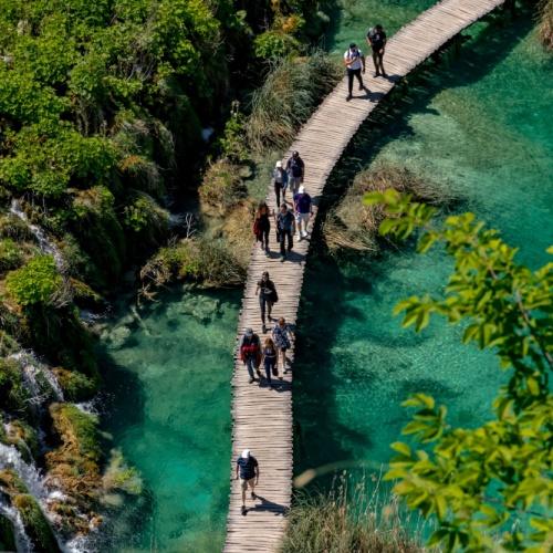 Houten vlonders in Nationaal Park Plitvice