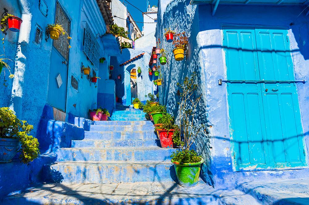 De prachtige kleuren van Chefchaouen