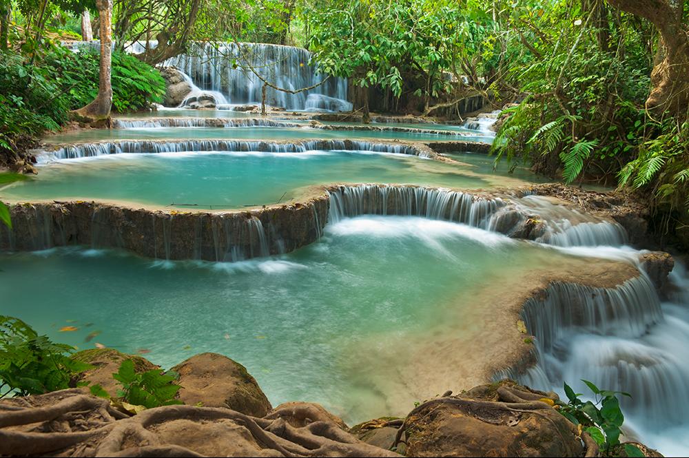 Kuang Si-watervallen