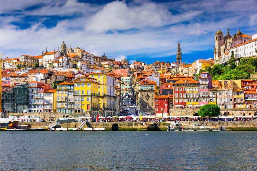 Skyline van oude stad Porto