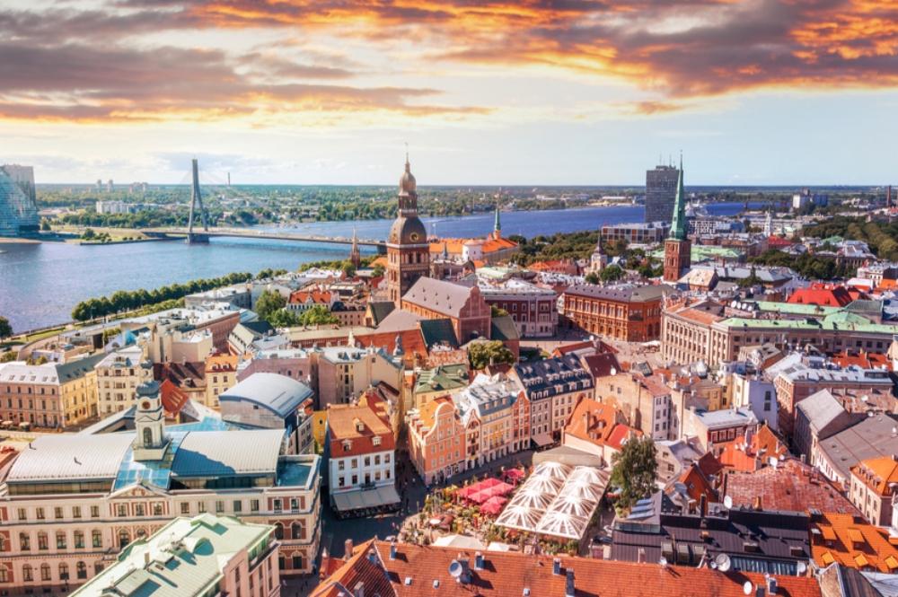 Uitzicht op Riga