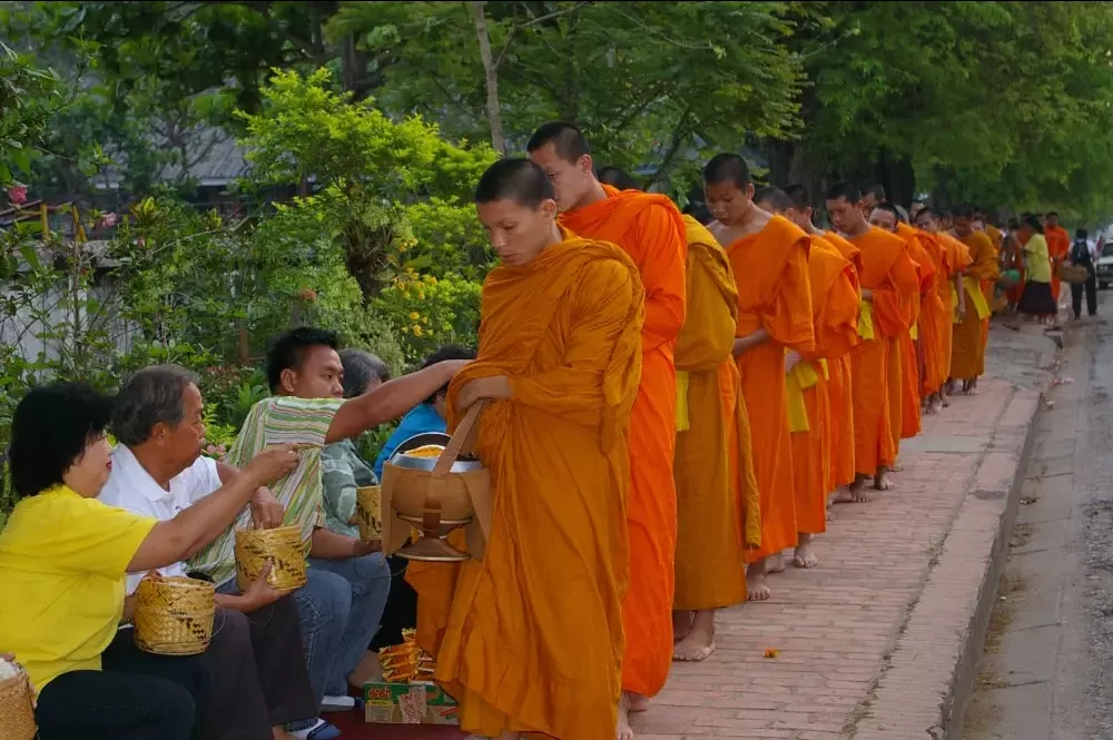 Monniken in Luang Prabang