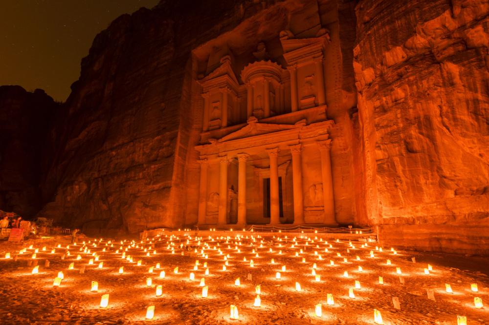 Petra by night Jordanië