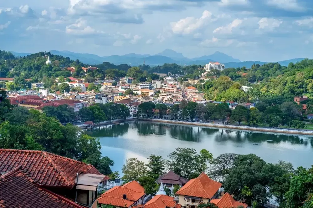 Uitzicht op Kandy