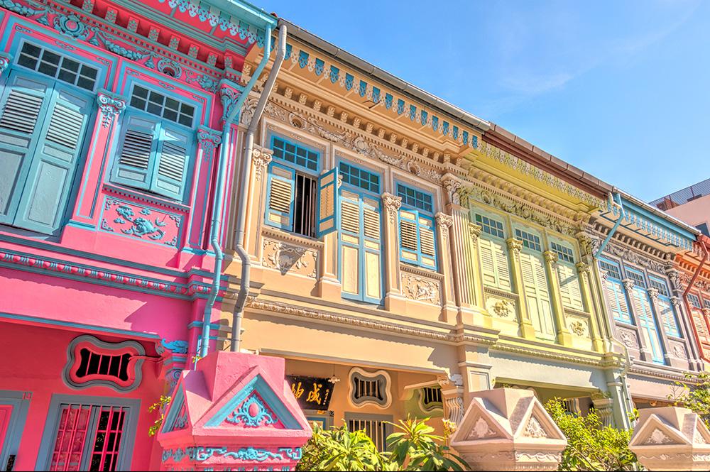 Kleurrijke gebouwen Singapore