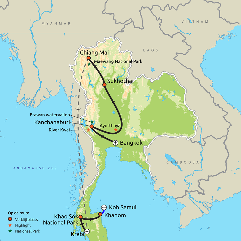 21-daagse familiegroepsreis Noord & Zuid Thailand Compleet.