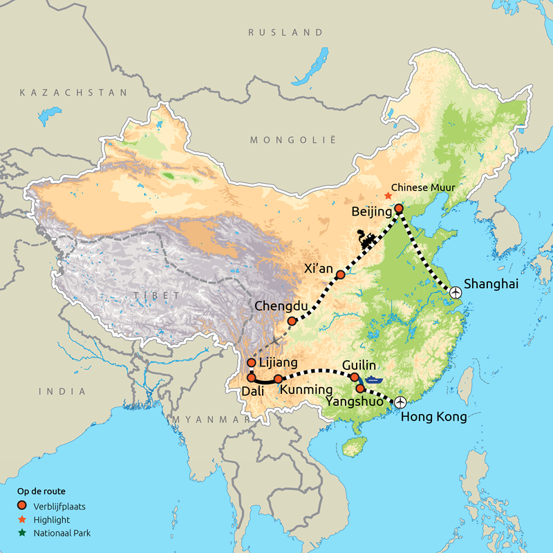 Routekaart China Compleet