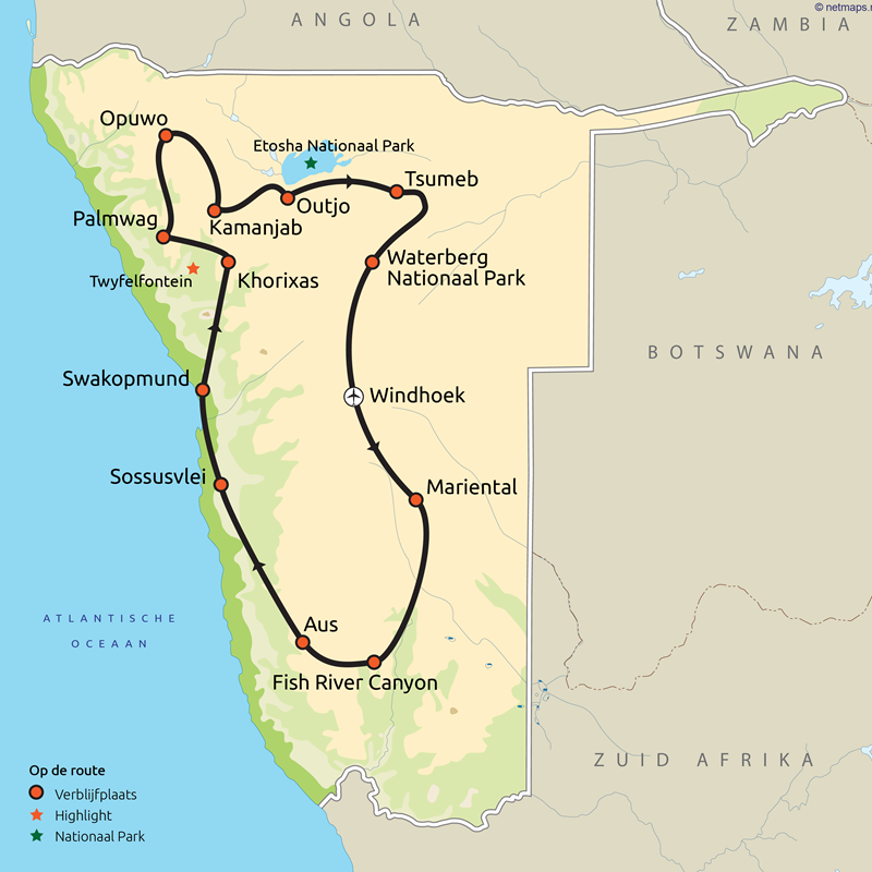 Namibië Compleet t/m oktober