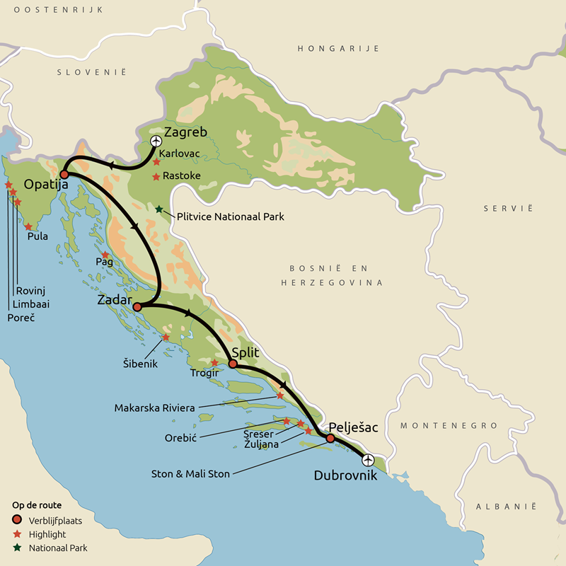 Van Istrië naar Dalmatië
