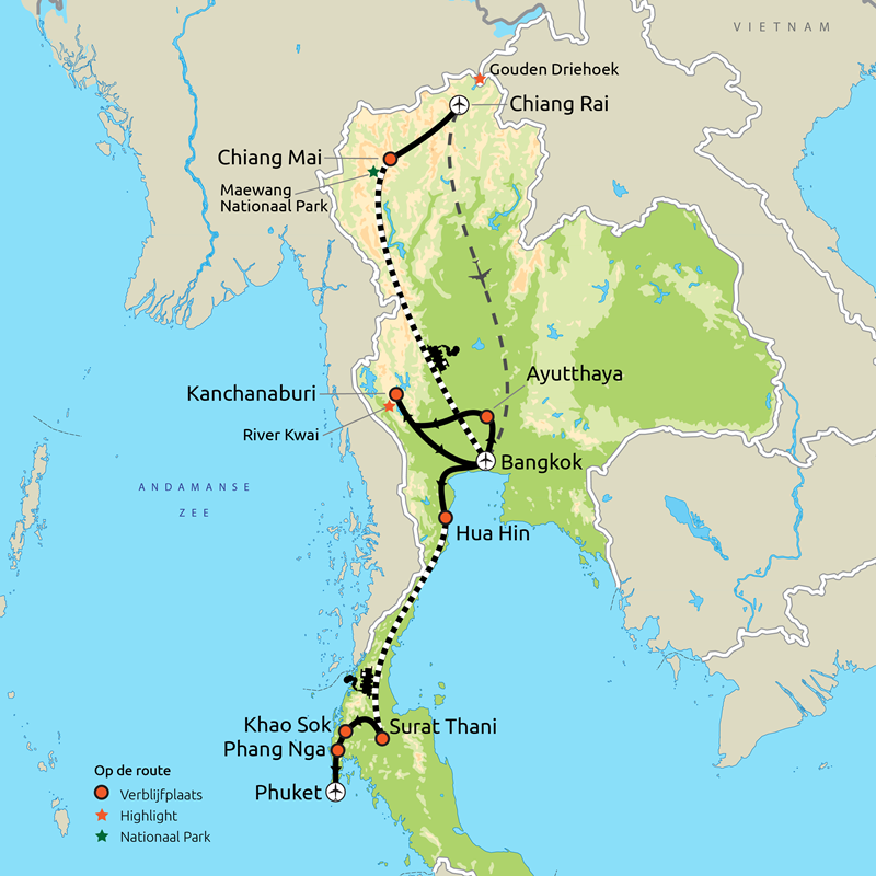28-daagse groepsreis Relaxt Noord- & Zuid-Thailand