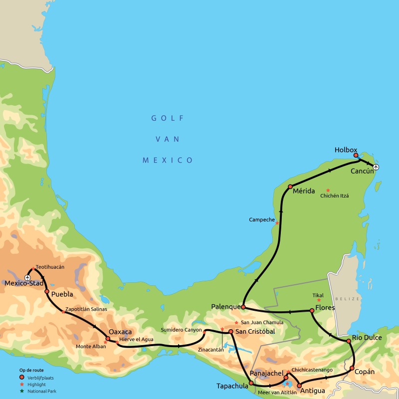 Mexico, Guatemala & Honduras