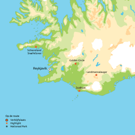 Routekaart Ontdek Reykjavik