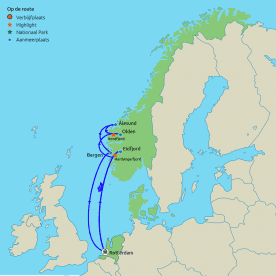Cruise Noorse Fjorden naar Alesund en Bergen