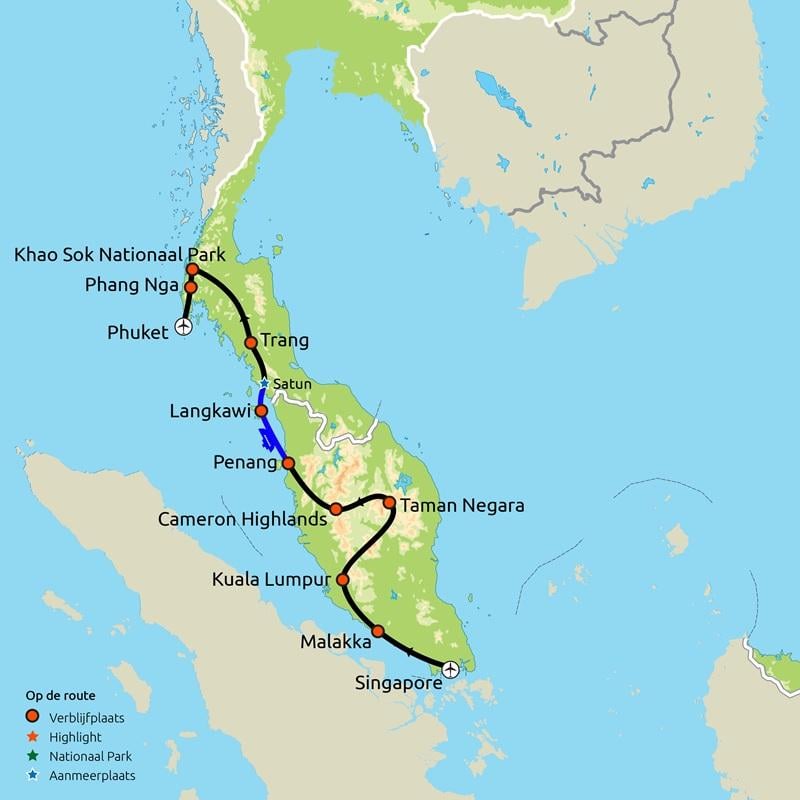 Groepsreis Singapore, Maleisië & Thailand