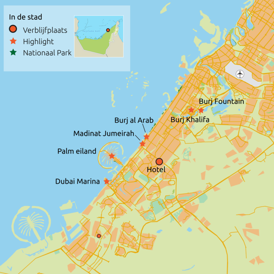 Stadskaart Betoverend Dubai